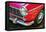 Fiat 1500 Cabriolet Red Front Detail-Dorothy Berry-Lound-Framed Stretched Canvas