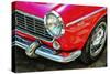 Fiat 1500 Cabriolet Red Front Detail-Dorothy Berry-Lound-Stretched Canvas