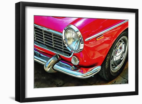 Fiat 1500 Cabriolet Red Front Detail-Dorothy Berry-Lound-Framed Giclee Print