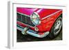 Fiat 1500 Cabriolet Red Front Detail-Dorothy Berry-Lound-Framed Giclee Print