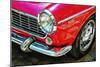 Fiat 1500 Cabriolet Red Front Detail-Dorothy Berry-Lound-Mounted Giclee Print