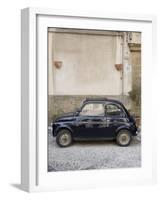 Fiat 500 Car, Cefalu, Sicily, Italy, Europe-Martin Child-Framed Photographic Print