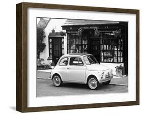 Fiat 500 Parked Outside a Quaint Shop, 1969-null-Framed Photographic Print