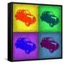 Fiat 500 Pop Art 1-NaxArt-Framed Stretched Canvas