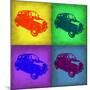 Fiat 500 Pop Art 1-NaxArt-Mounted Art Print