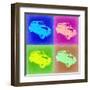 Fiat 500 Pop Art 2-NaxArt-Framed Art Print