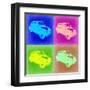 Fiat 500 Pop Art 2-NaxArt-Framed Art Print