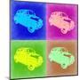 Fiat 500 Pop Art 2-NaxArt-Mounted Art Print