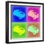 Fiat 500 Pop Art 2-NaxArt-Framed Art Print