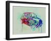 Fiat 500 Watercolor-NaxArt-Framed Art Print