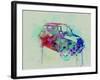 Fiat 500 Watercolor-NaxArt-Framed Art Print