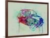 Fiat 500 Watercolor-NaxArt-Framed Art Print