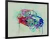 Fiat 500 Watercolor-NaxArt-Framed Art Print