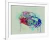 Fiat 500 Watercolor-NaxArt-Framed Art Print