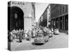 Fiat 600 Multipla Leading a Procession of Fiats, Italy, (Late 1950S)-null-Stretched Canvas