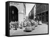 Fiat 600 Multipla Leading a Procession of Fiats, Italy, (Late 1950S)-null-Framed Stretched Canvas