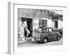 Fiat 600 Multipla Outside a Shop, (C1955-C1965)-null-Framed Photographic Print