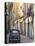 Fiat Driving in Narrow Street, Sassari, Sardinia, Italy-Doug Pearson-Stretched Canvas