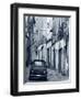 Fiat Driving in Narrow Street, Sassari, Sardinia, Italy-Doug Pearson-Framed Premium Photographic Print