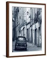 Fiat Driving in Narrow Street, Sassari, Sardinia, Italy-Doug Pearson-Framed Photographic Print