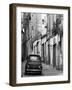 Fiat Driving in Narrow Street, Sassari, Sardinia, Italy-Doug Pearson-Framed Photographic Print