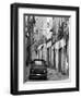 Fiat Driving in Narrow Street, Sassari, Sardinia, Italy-Doug Pearson-Framed Premium Photographic Print