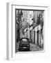 Fiat Driving in Narrow Street, Sassari, Sardinia, Italy-Doug Pearson-Framed Premium Photographic Print