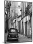 Fiat Driving in Narrow Street, Sassari, Sardinia, Italy-Doug Pearson-Mounted Premium Photographic Print