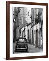 Fiat Driving in Narrow Street, Sassari, Sardinia, Italy-Doug Pearson-Framed Photographic Print