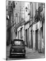 Fiat Driving in Narrow Street, Sassari, Sardinia, Italy-Doug Pearson-Mounted Photographic Print