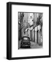 Fiat Driving in Narrow Street, Sassari, Sardinia, Italy-Doug Pearson-Framed Photographic Print