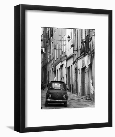 Fiat Driving in Narrow Street, Sassari, Sardinia, Italy-Doug Pearson-Framed Photographic Print