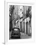 Fiat Driving in Narrow Street, Sassari, Sardinia, Italy-Doug Pearson-Framed Premium Photographic Print