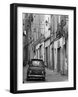 Fiat Driving in Narrow Street, Sassari, Sardinia, Italy-Doug Pearson-Framed Photographic Print