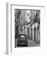 Fiat Driving in Narrow Street, Sassari, Sardinia, Italy-Doug Pearson-Framed Photographic Print