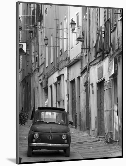 Fiat Driving in Narrow Street, Sassari, Sardinia, Italy-Doug Pearson-Mounted Photographic Print