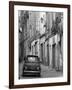 Fiat Driving in Narrow Street, Sassari, Sardinia, Italy-Doug Pearson-Framed Photographic Print