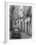 Fiat Driving in Narrow Street, Sassari, Sardinia, Italy-Doug Pearson-Framed Photographic Print