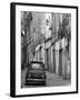 Fiat Driving in Narrow Street, Sassari, Sardinia, Italy-Doug Pearson-Framed Photographic Print