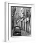 Fiat Driving in Narrow Street, Sassari, Sardinia, Italy-Doug Pearson-Framed Premium Photographic Print