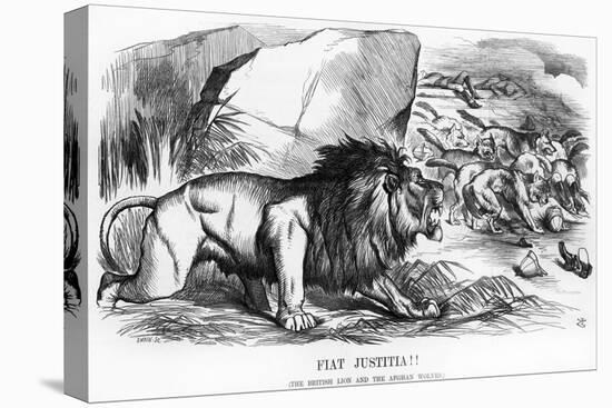 Fiat Justitia! the British Lion and the Afghan Wolves, Cartoon from 'Punch' Magazine-John Tenniel-Stretched Canvas