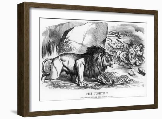 Fiat Justitia! the British Lion and the Afghan Wolves, Cartoon from 'Punch' Magazine-John Tenniel-Framed Giclee Print