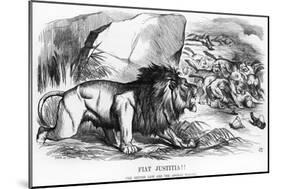 Fiat Justitia! the British Lion and the Afghan Wolves, Cartoon from 'Punch' Magazine-John Tenniel-Mounted Giclee Print
