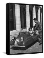 Fiat's One Cylinder Volugrafo, a Streamlined Auto as Cheap to Run as a Motorbike or Bicycle-Alfred Eisenstaedt-Framed Stretched Canvas