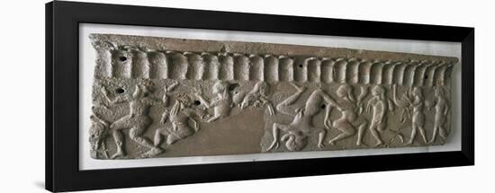 Fictile Tablet Depicting Dionysiac Scene, from Acquarossa-null-Framed Giclee Print