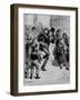 Fictional Characters Bob Cratchit and His Son Tiny Tim from Dicken's "A Christmas Carol"-null-Framed Photographic Print