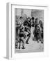 Fictional Characters Bob Cratchit and His Son Tiny Tim from Dicken's "A Christmas Carol"-null-Framed Photographic Print