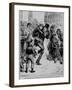 Fictional Characters Bob Cratchit and His Son Tiny Tim from Dicken's "A Christmas Carol"-null-Framed Photographic Print