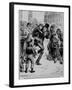 Fictional Characters Bob Cratchit and His Son Tiny Tim from Dicken's "A Christmas Carol"-null-Framed Photographic Print