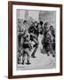 Fictional Characters Bob Cratchit and His Son Tiny Tim from Dicken's "A Christmas Carol"-null-Framed Photographic Print